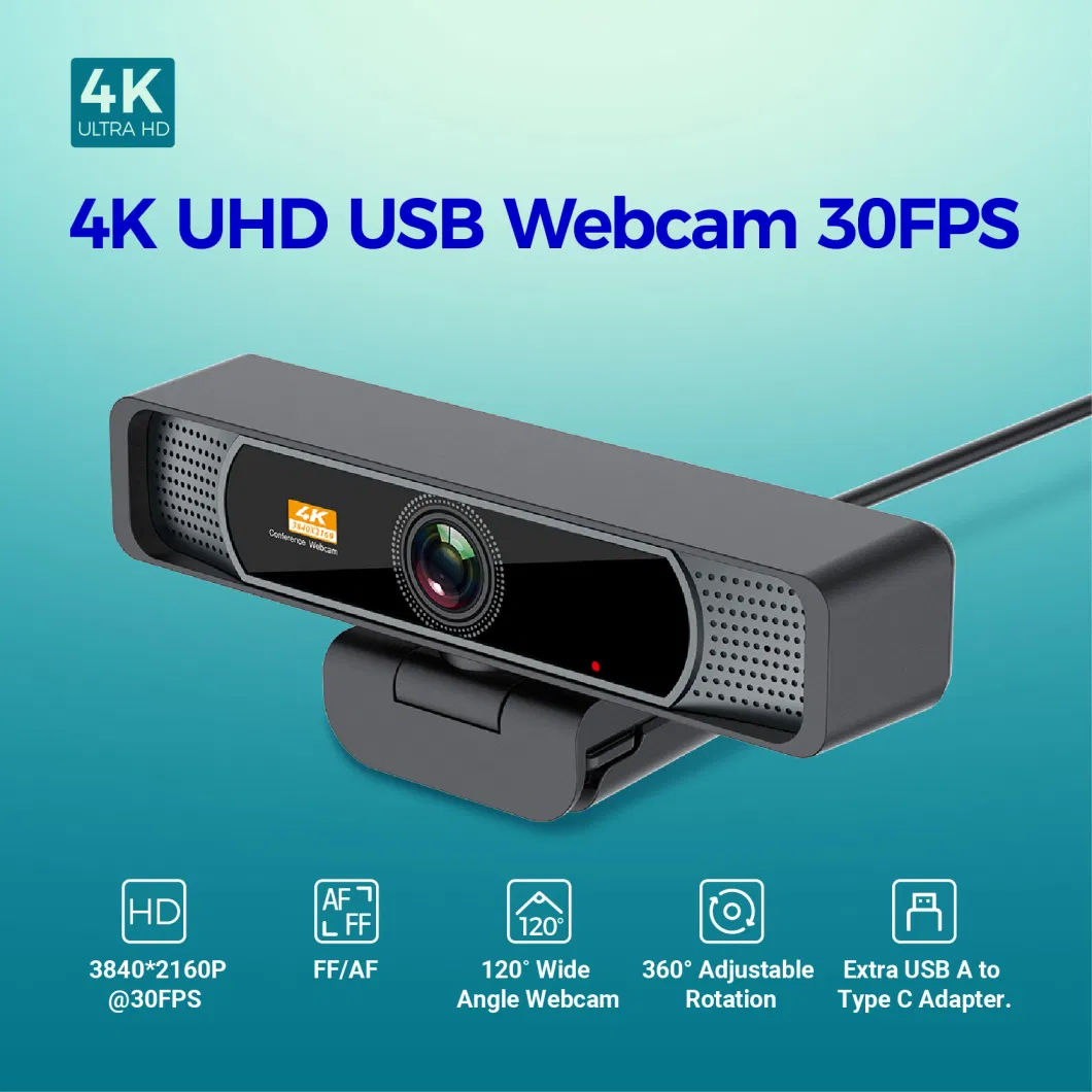 New Arriver 4K High Definition Ultra-Wide Field USB Camera Conferencing Webcam Zoom